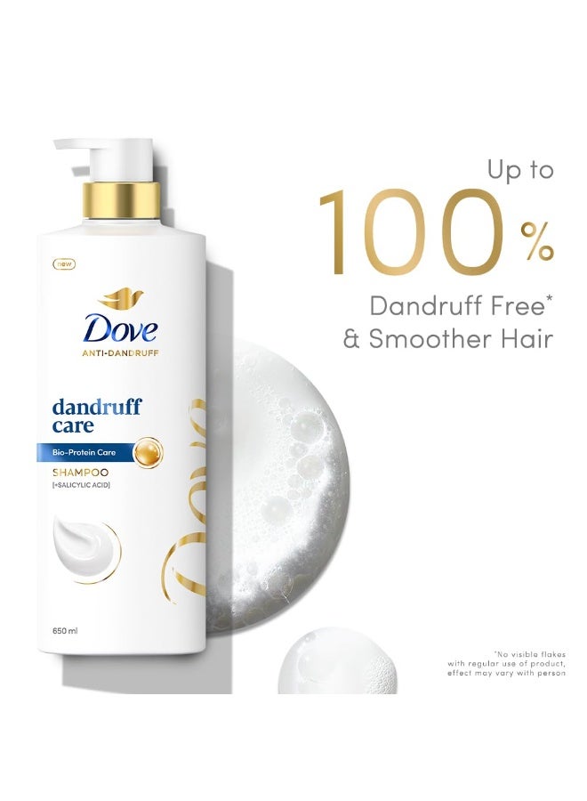 Dove Anti Dandruff Solutions Shampoo 650 ml|| Prevents Dandruff & Dry Scalp|| Mild Daily Shampoo for Smooth & Frizz Free Hair - For Men & Women - Image 3